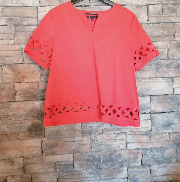 Brooks Brothers Tops - Brooks Brothers Women's XL Orange Blouse